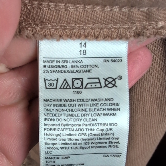 GAP Women's Tan Wide Legged Cropped Pants - Picture 7 of 7